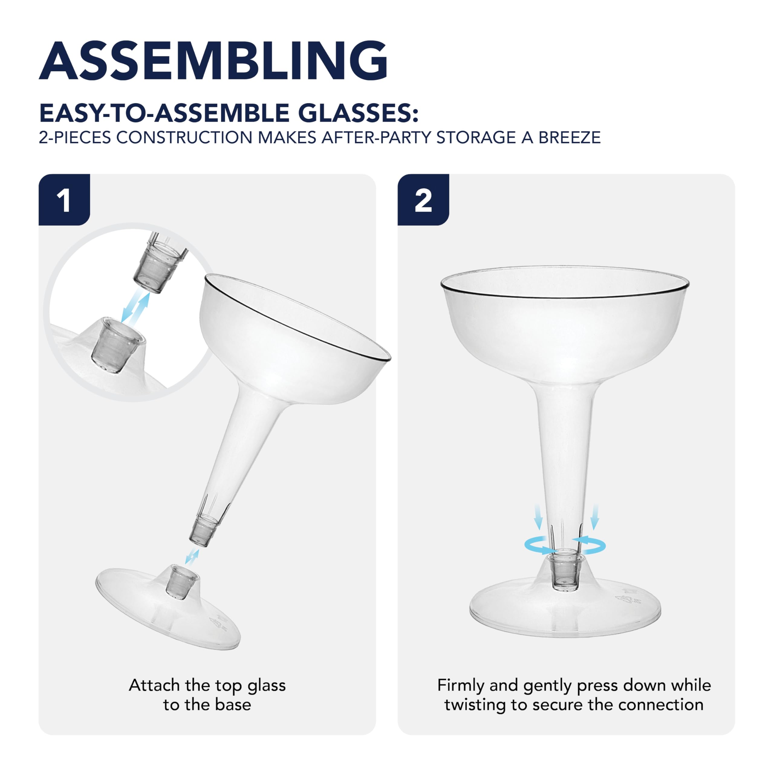 Party Essentials N46 - Copa de champán (2 piezas, capacidad de 4 onzas), transparente (caja de 144 unidades)