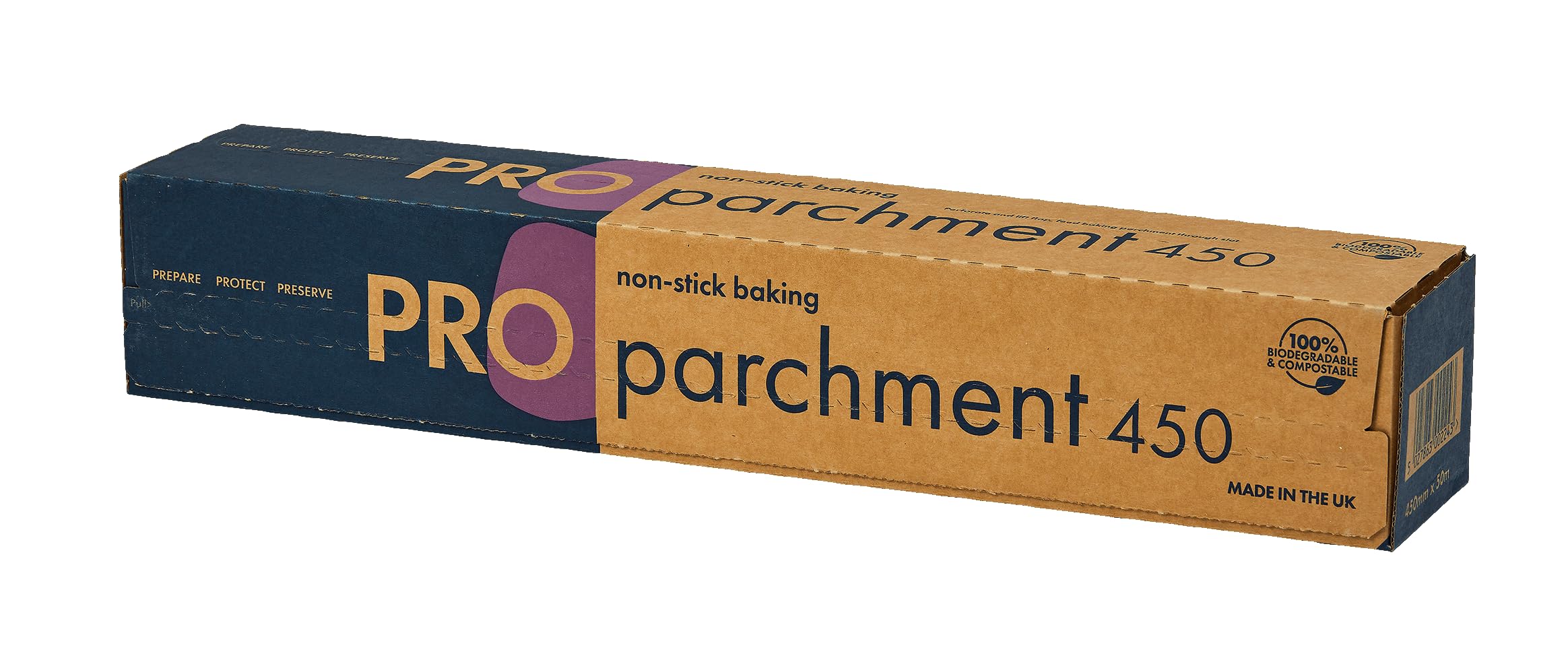 Baking Parchment Paper Roll 450mm x 50m | Silicone-Coated, Non-Stick, Greaseproof Paper, Oven & Freezer Safe | Compostable Baking Paper for Home & Professional Kitchens