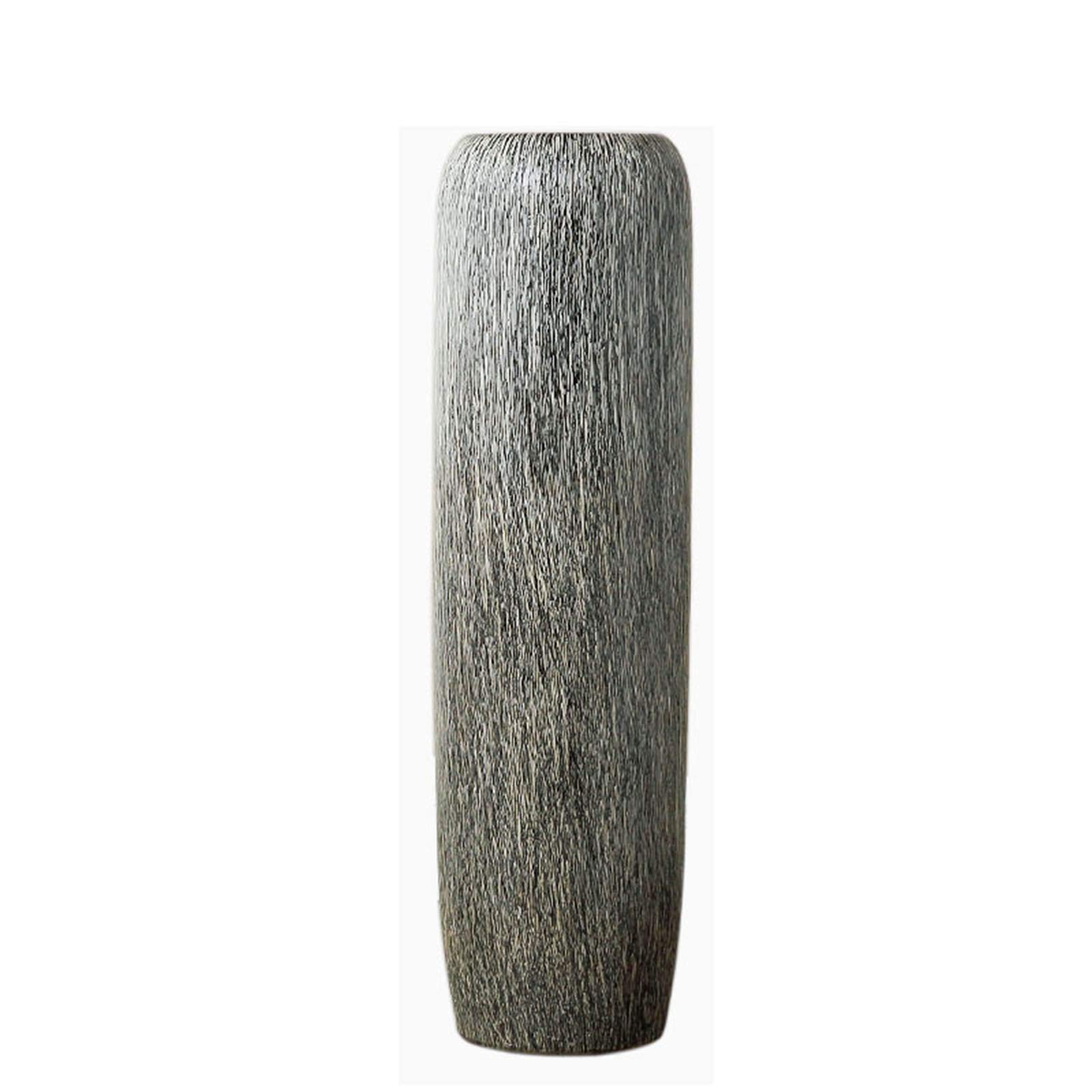 asdchZen Home Decoration Vases, Floor-Standing Large Vase Art Flower Arrangement Decorative Vase Living Room Lobby Large Flower Vase Ceramic Vase,26 * 100CM