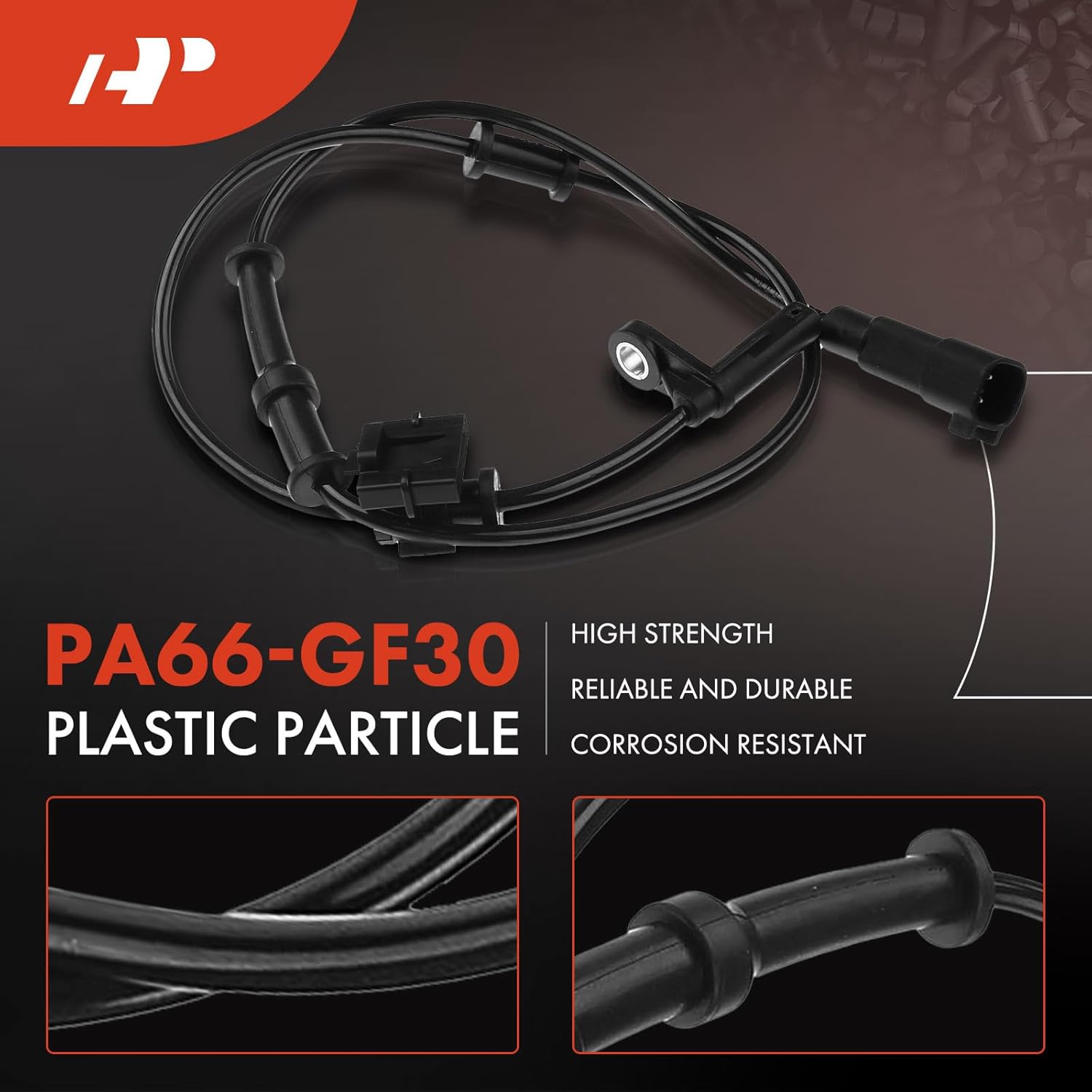 A-Premium ABS Wheel Speed Sensor Compatible with Dodge Models - Charger 2015-2020, Challenger 2017-2020, AWD - Front and Rear, Driver and Passenger Side, 2-PC Set, Replace# 68199987AC, 4779645AB