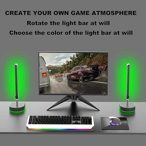 Miniatura 7 de BGMUTCX Torre de iluminación inteligente con soporte para auriculares RGB barras de luz LED inteligentes retroiluminación de TV RGB con soporte para