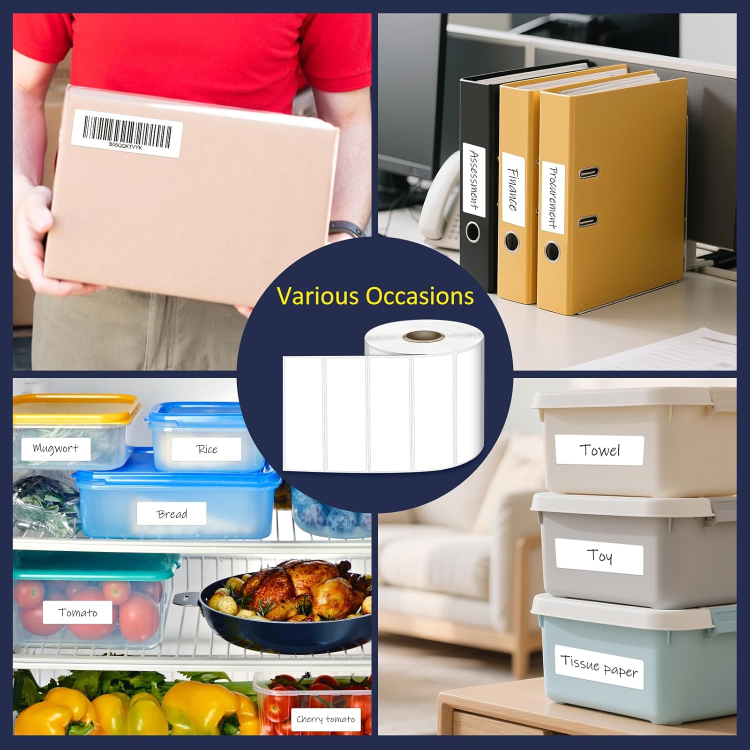 L LIKED 3" x 1" Direct Thermal Label, Permanent Adhesive Barcode Shipping Labels & Compatible with Rollo, Zebra and Other Desktop Printers (1 Roll, 1400 Labels) - Image 8