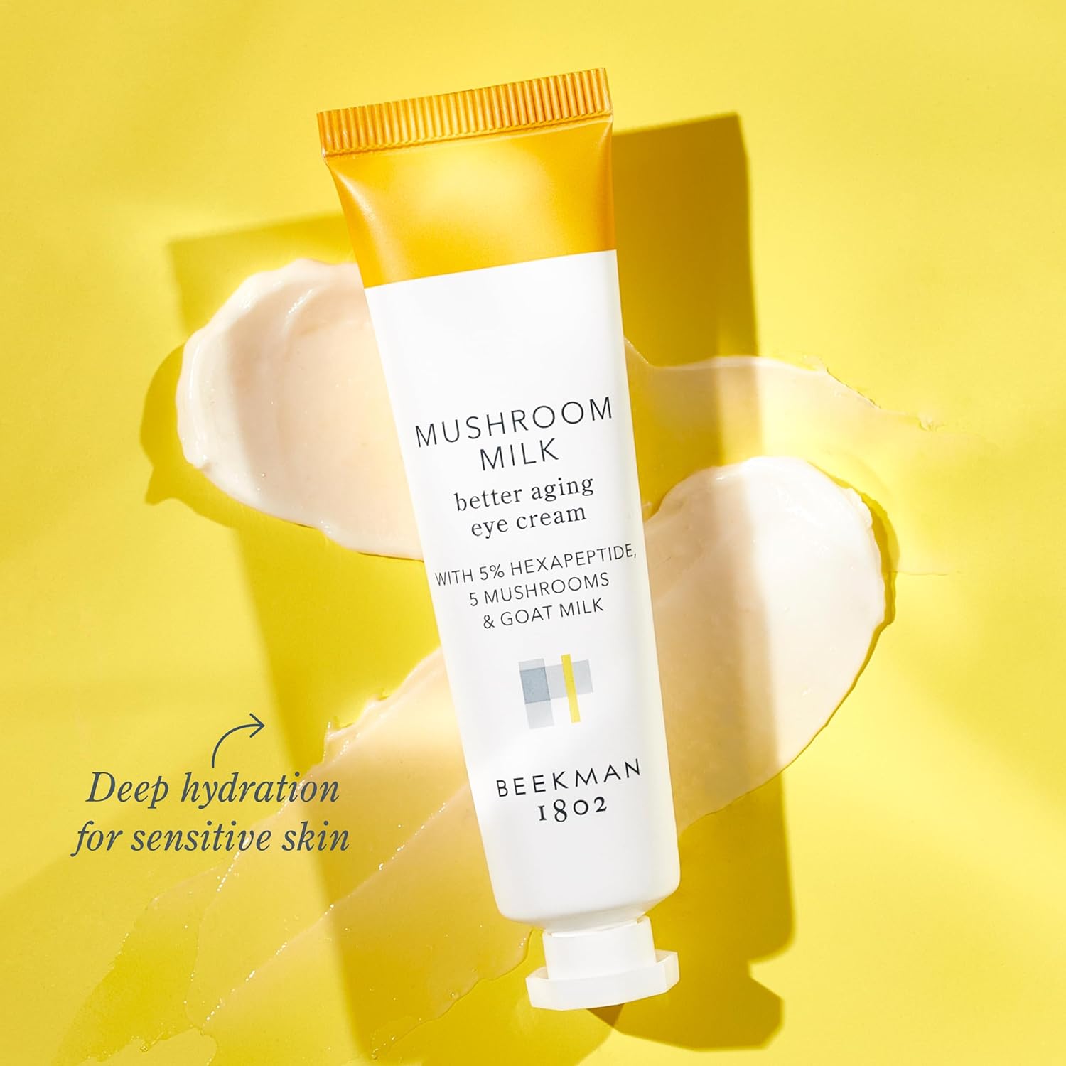 Beekman 1802 Mushroom Goat Milk Eye Cream - Clinically Proven Anti-Aging Eye Treatment for Under-Eye Circles & Fine Lines - With Hexapeptide and Snow Mushrooms - Fragrance-Free, Cruelty-Free - Image 2