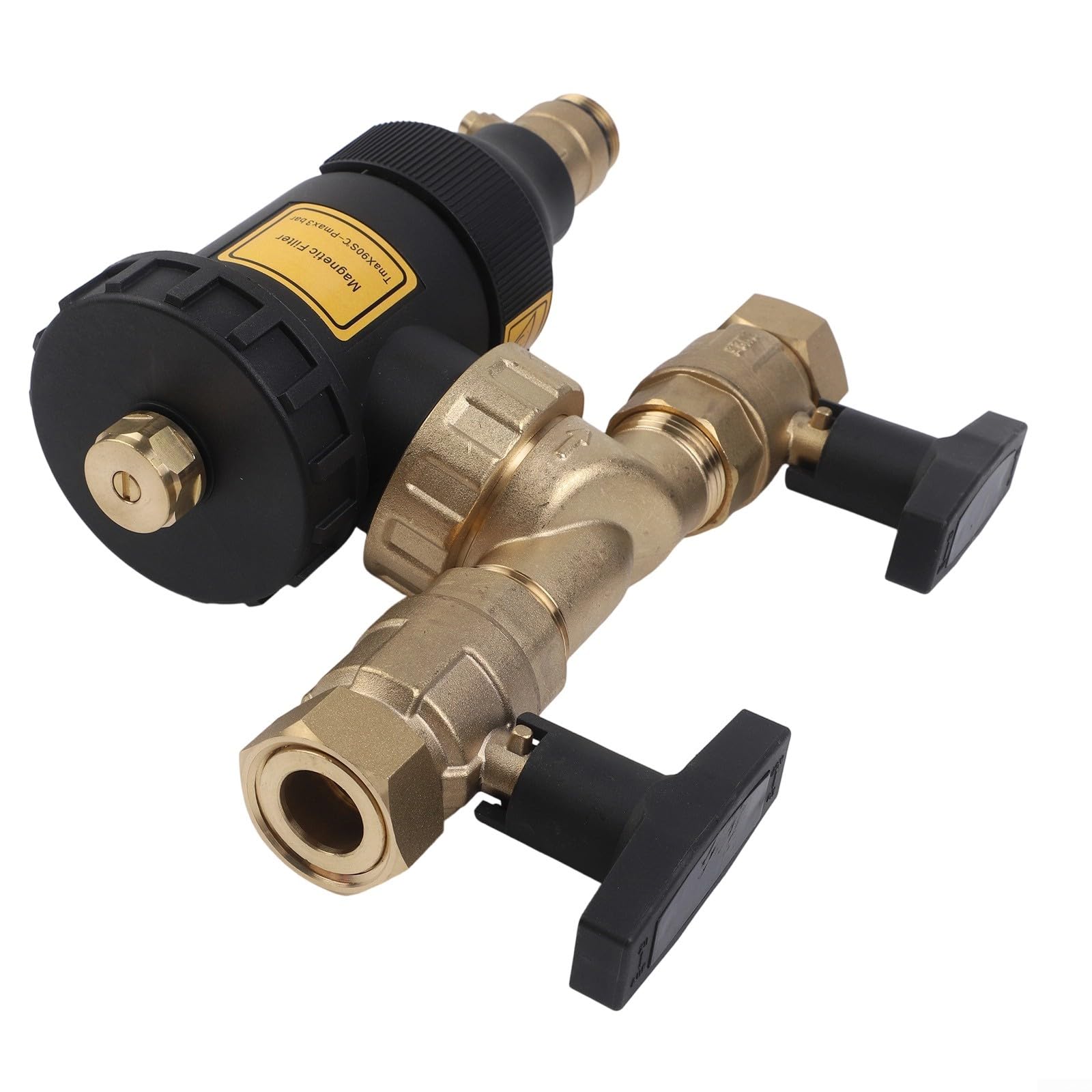 Filtro central para calefacción de agua, separador de lodos con anillo magnético, filtro de acero inoxidable, filtración de 1 etapa para óxido, cal y sedimentos, conexión DN20/DN25/DN32, para sistemas