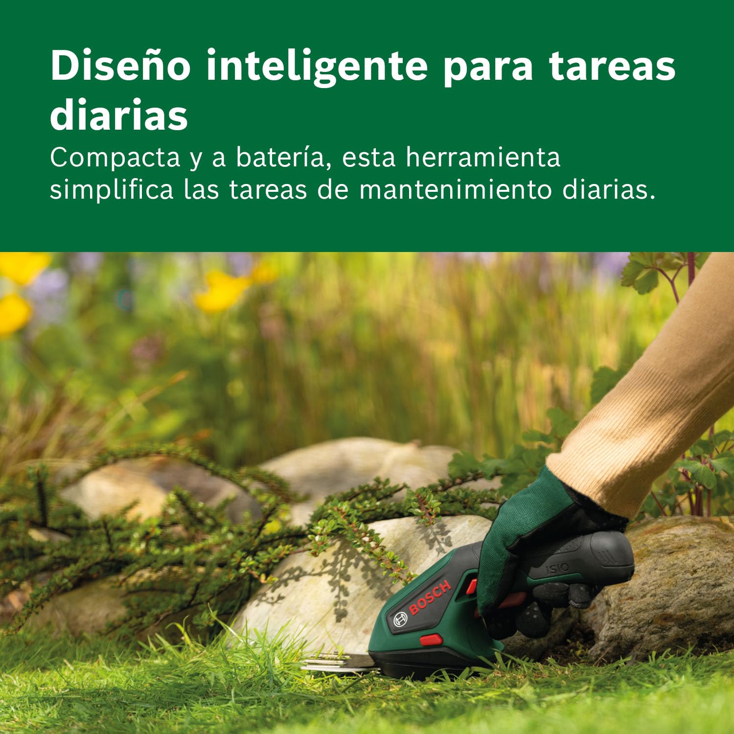 Bosch Tijera cortacésped a batería ISIO 4V | cuchilla 80 mm, batería de 4 V, sin cable ni cargador