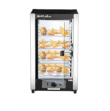 HOTLINE PRO Electric 800W Food Display Warmer 75 Liters Hot Case | Commercial Food Pizza Pastry Patty Cat