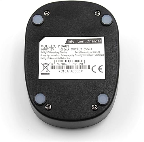 Miniatura 6 de Paquete de 2 cargadores de batería rápidos CH10A03 para radios portátiles HYT TC-610 TC610S BL2001 BL1204 Hytera TC620 Radios portátiles de dos vías