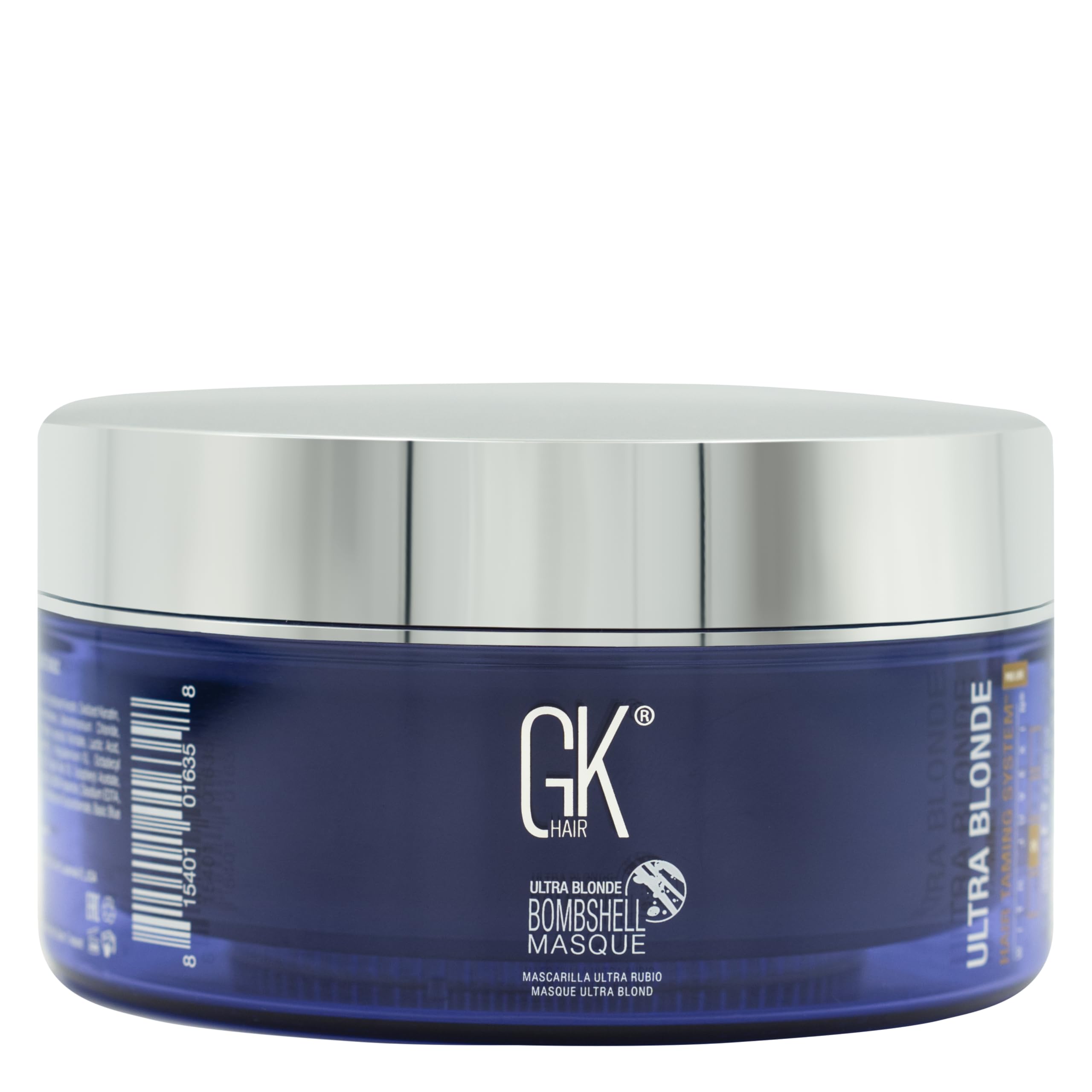 Global Keratin Ultra Blonde Bombshell Masque (7.05 Fl Oz/200 g) Semi-Permanent Long Lasting Hair Toning Color Pigments Moisturizing Styling and Coloring Mask for All Hair Types Unisex