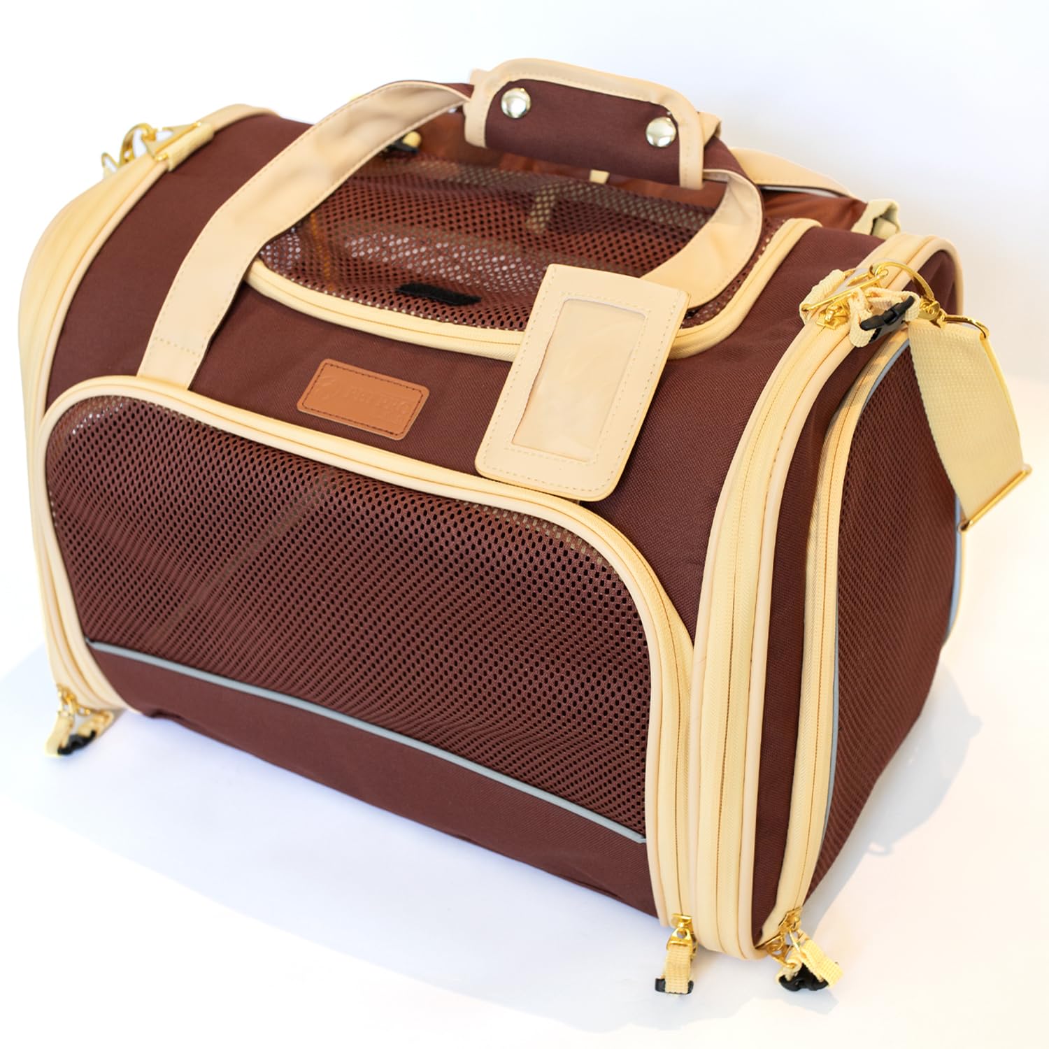 PETPROVED Trasportino Gatto Trasportino per Cani Taglia Piccola Media Trasportino Gatto Grande Trasportino Cane Auto Trasportino Gatto Morbido Per Cani Borsa Trasportino Gatto M