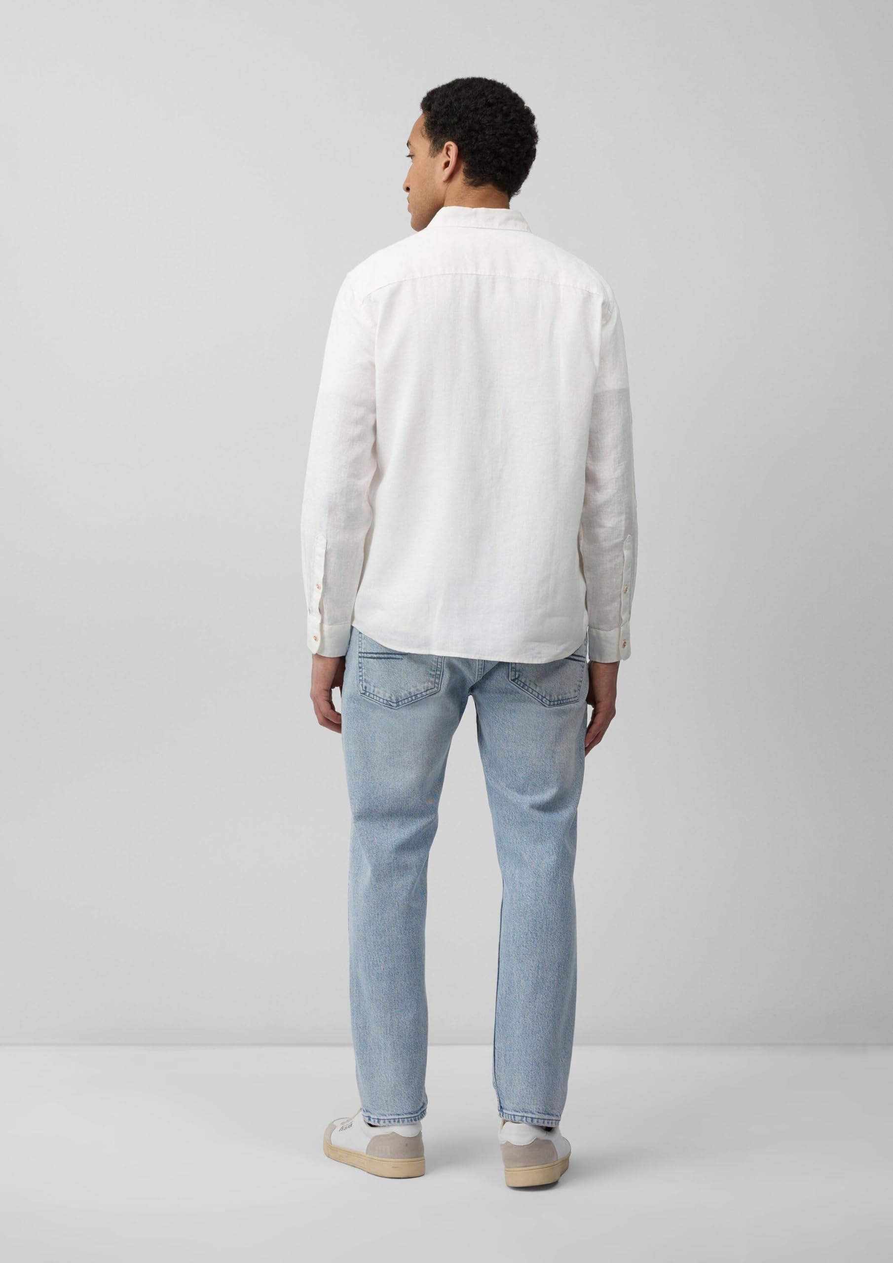 s.Oliver Regular Fit: Langarmhemd aus Leinen