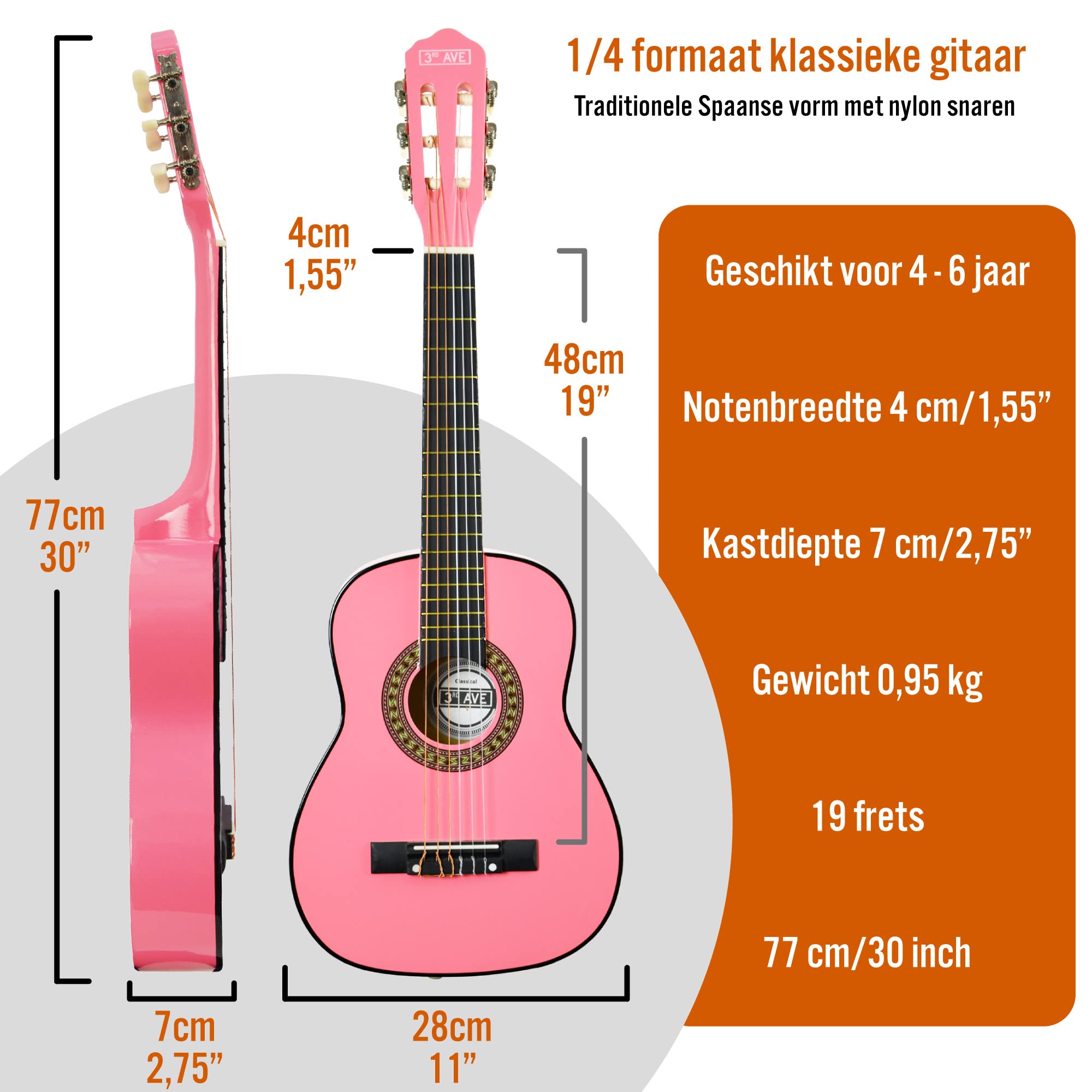 3rd Avenue 1/4 formaat elektrische gitaarpakket voor beginnende
