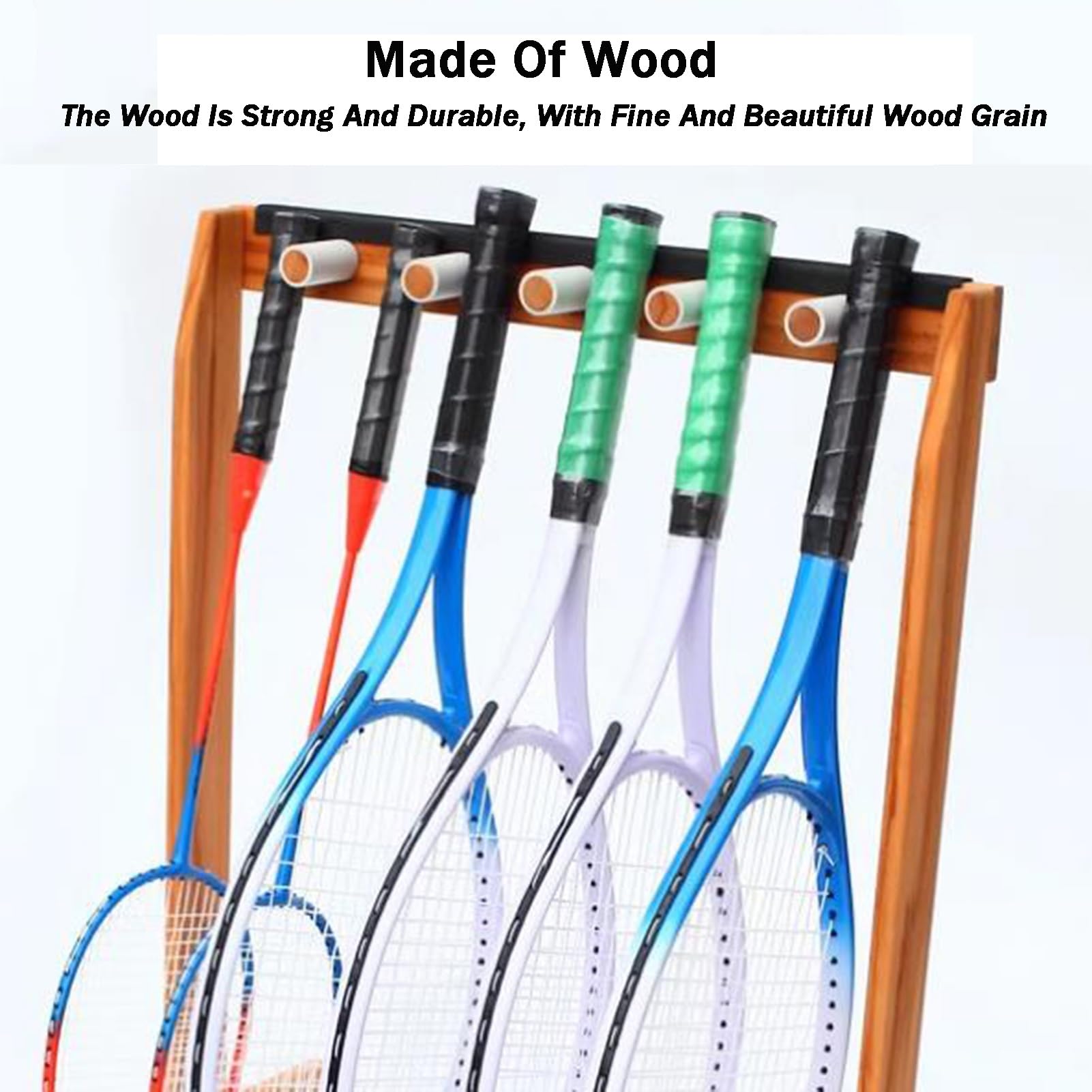 Stojak do przechowywania rakiet tenisowych do badmintona, wytrzymały organizer na siłownię, do szkoły, garażu