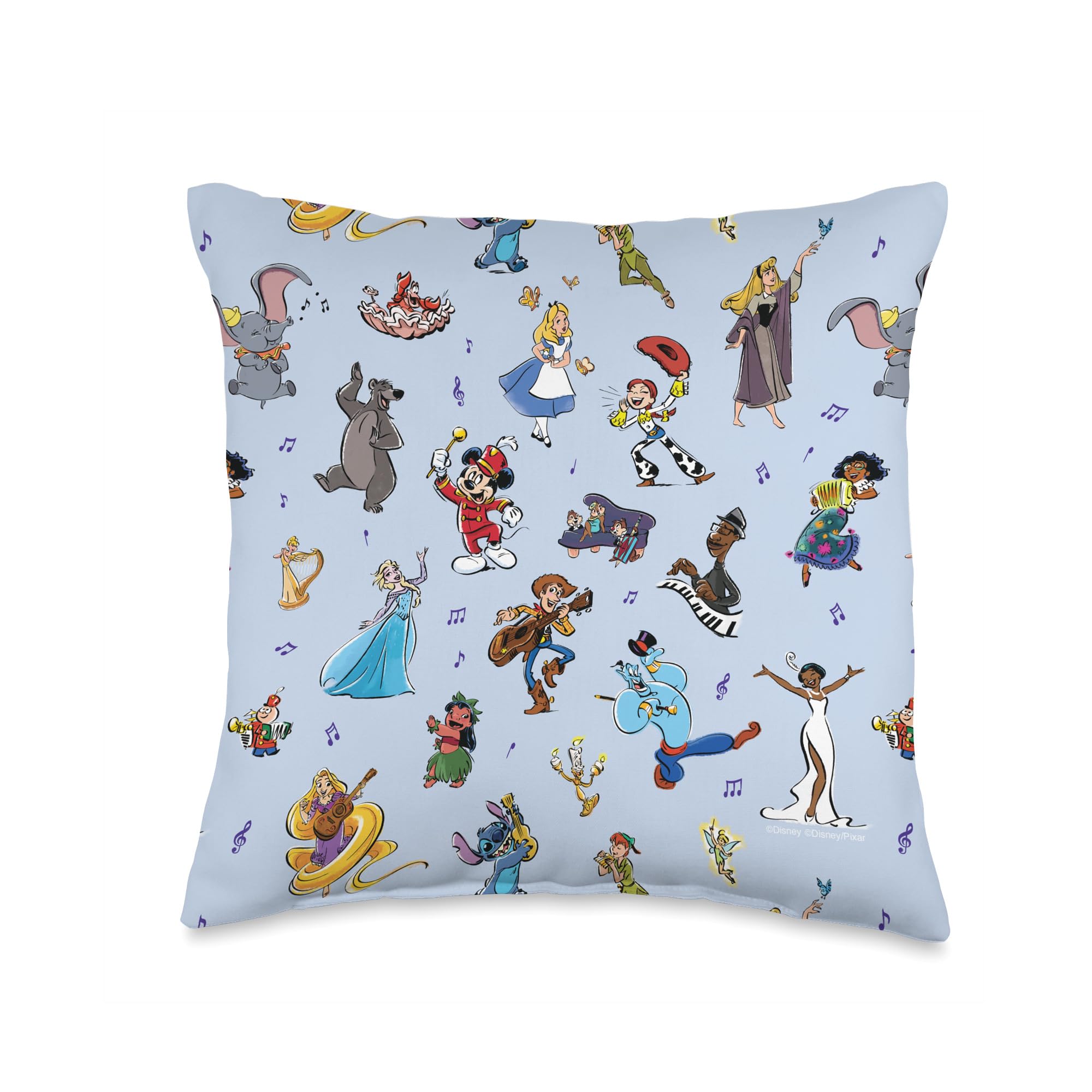 disney100 Years of Music and Wonder Song & Dance D100 Throw Pillow, 16x16, Multicolor
