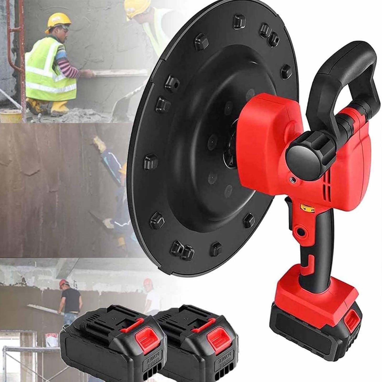 Lijadora eléctrica para paneles de yeso, lijadora manual de 80 a 200 RPM para paneles de yeso, máquina pulidora de superficies de pared con llana de mortero de cemento y hormigón de velocidad variab