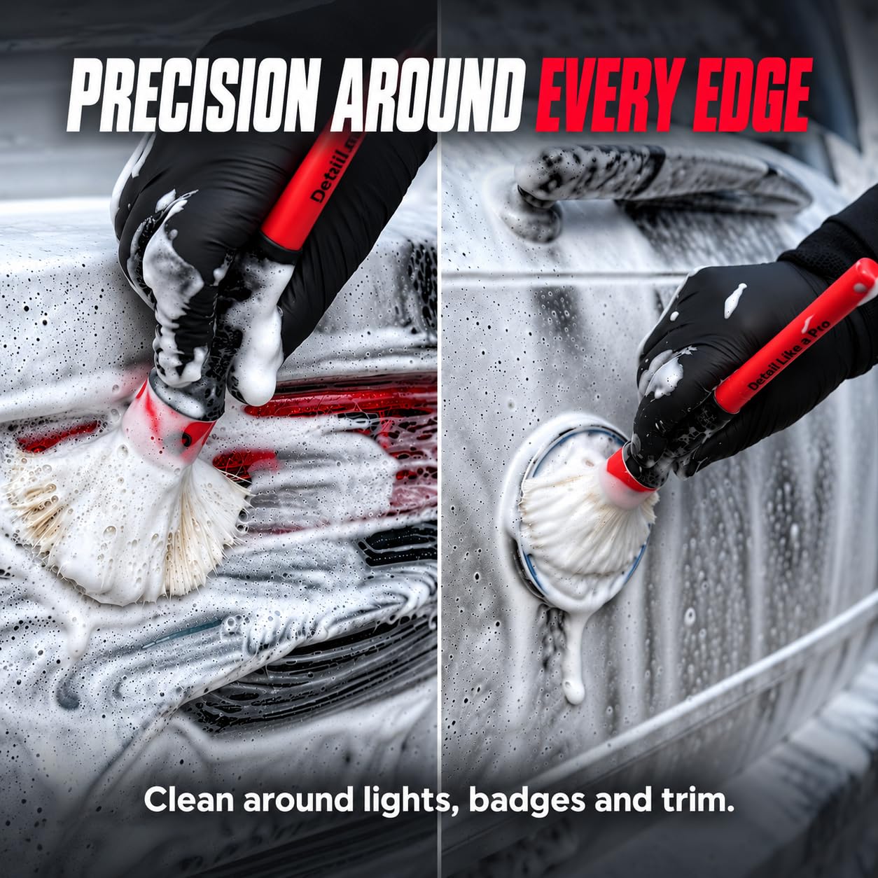 Glismoto Car Detailing Brushes - 2 Piece Set -5