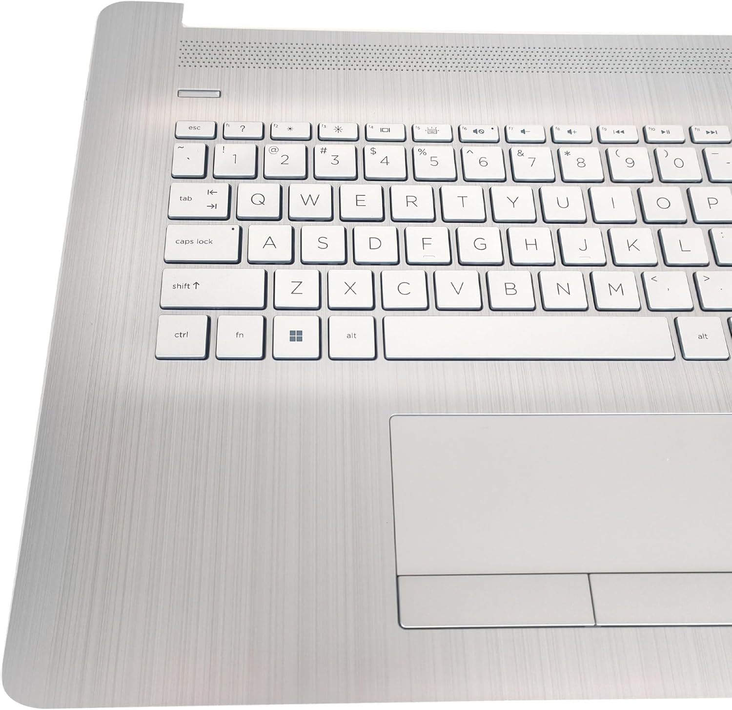 Replacement Upper Case Palmrest for HP 17-by 17T-by 17-CA 17Z-CA 17t-by400 17-by0026cy 17z-ca300 Series Laptop Backlight Keyboard Assembly with ODD Touchpad L92783-001 Natural Silver