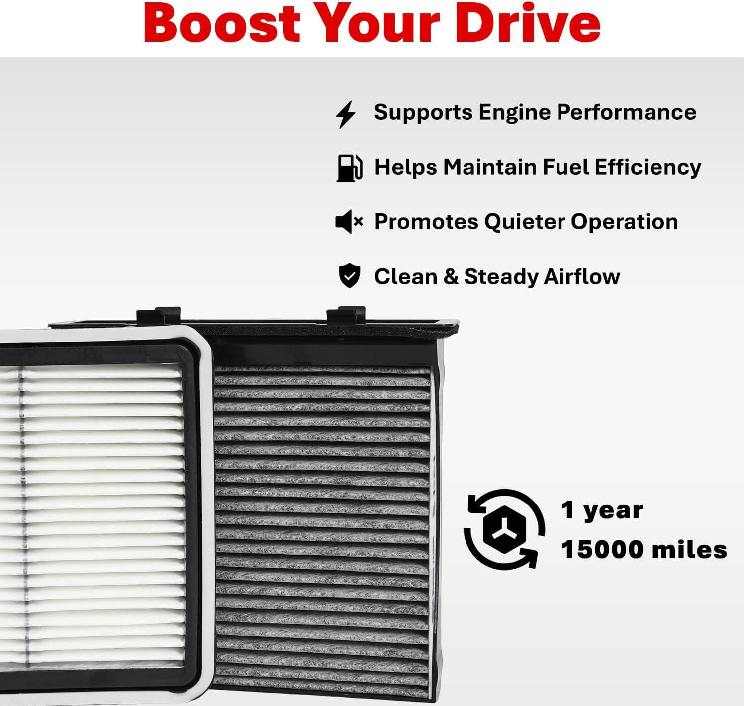 Engine Air Filter&Cabin Air Filter Combo Pack-Compatible with Subaru Crosstrek 2016-2017,Forester 2009-2018,Impreza 2008-2016,WRX 2012-2021,WRX STI 2013-2018,XV Crosstrek 2013-2015