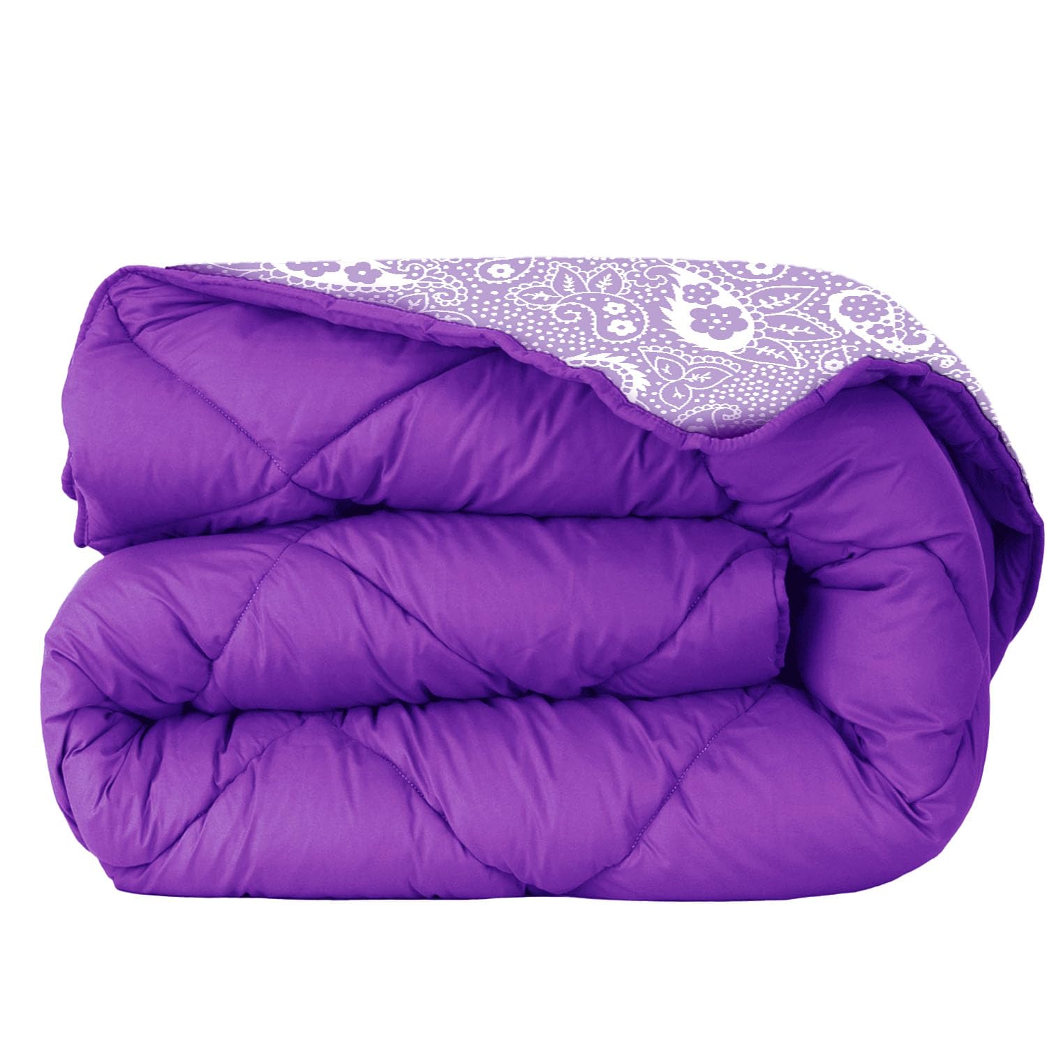 various Edredón Nórdico Bicolor - Edredón 400 gr/m² Microfibra de Poliéster 100% Reversible Transpirable Rellno Fibra Hueca siliconada válido para Cama de 90/105-180 x 270 cm Color Arya y Lila