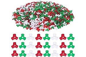 1500 Pcs Christmas Tri Beads, Plastic DIY Beads for Craft Wreath, Candy...