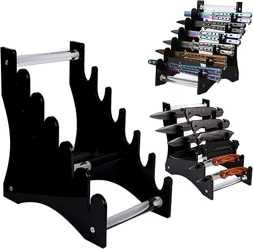 WANLIAN Soporte para cuchillos, soporte de exhibición de cuchillos, vitrina de acrílico para cuchillos, soporte de exhibición de cuchillos