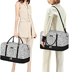 Sac de semaine pour les femmes, IBFUN Sac à dos de voyage 21" Ensemble de sacs de nuit pour femmes avec compartiment de chaussures 21.5" Ordinateur portable, parfait pour les voyages/affaires (Leopard)