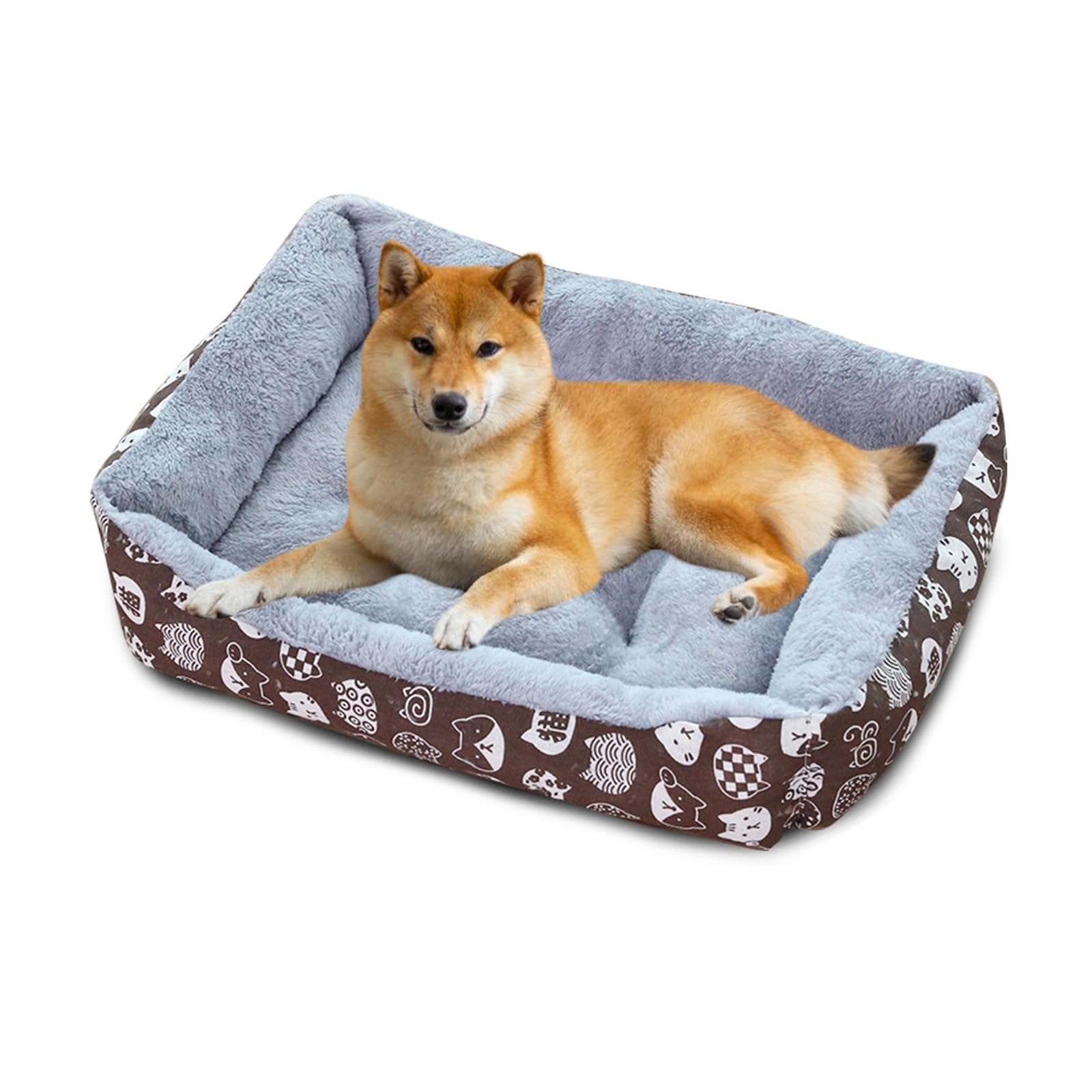 PETCUTE Panier pour Chien Confortable,Lavable Coussin pour Chien et Chats,Lavable en Machine,Lit Douillet pour Animal de Compagnie,Respirant Coussin Chien Lit pour Chien avec Antidérapant Bas