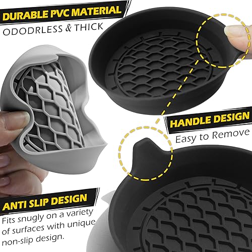 Miniatura 3 de Portavasos para auto, paquete de 6 unidades, antideslizantes, universales, accesorios interiores de automóvil para hombres y mujeres, portavasos de