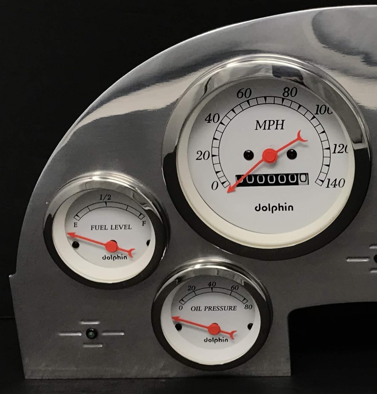 Compatible with 1956 Ford Car 6 Gauge Dash Cluster Panel Set Mechanical White