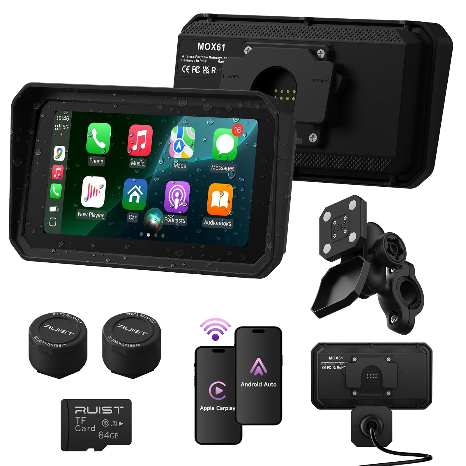 MOX61 6.1 Motorcycle CarPlay Screen