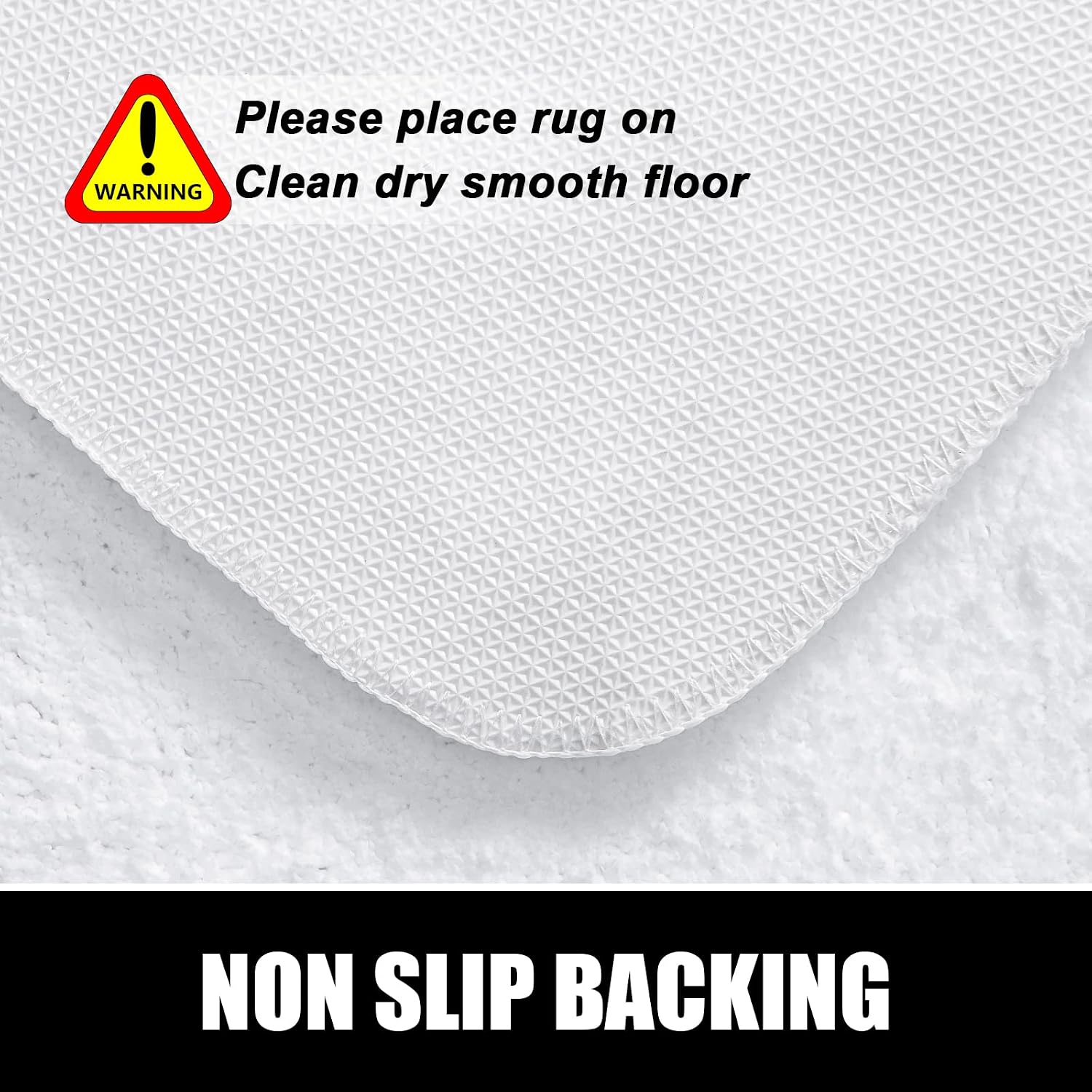 LOCHAS Luminous Non Slip Bathroom Rugs Runner 24 x 70 Inch, Extra Soft and Comfy Bath Mats Rug, Absorbent Thick Microfiber Mat Carpets for Shower, White