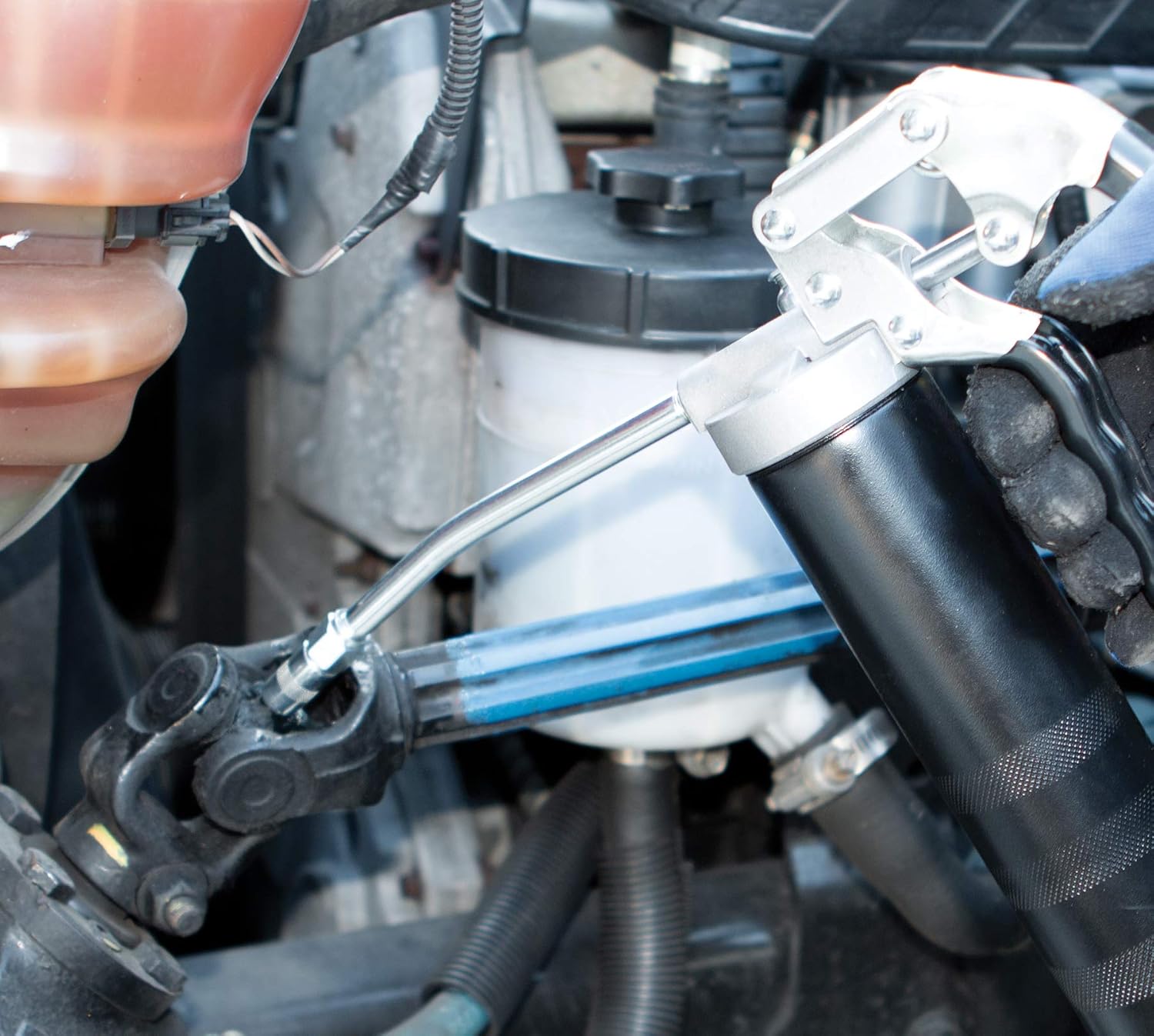 Performance Tool W54228 Lock-On Grease Gun Coupler Tool for Vehicle Maintenance in Garages and Workshops