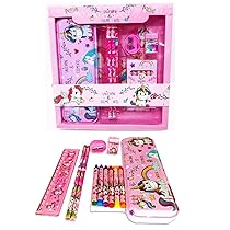 Prime Deals Unicorn Stationary Kit for Girls Pencil Pen Book Eraser Sharpener – Stationary Kit Set