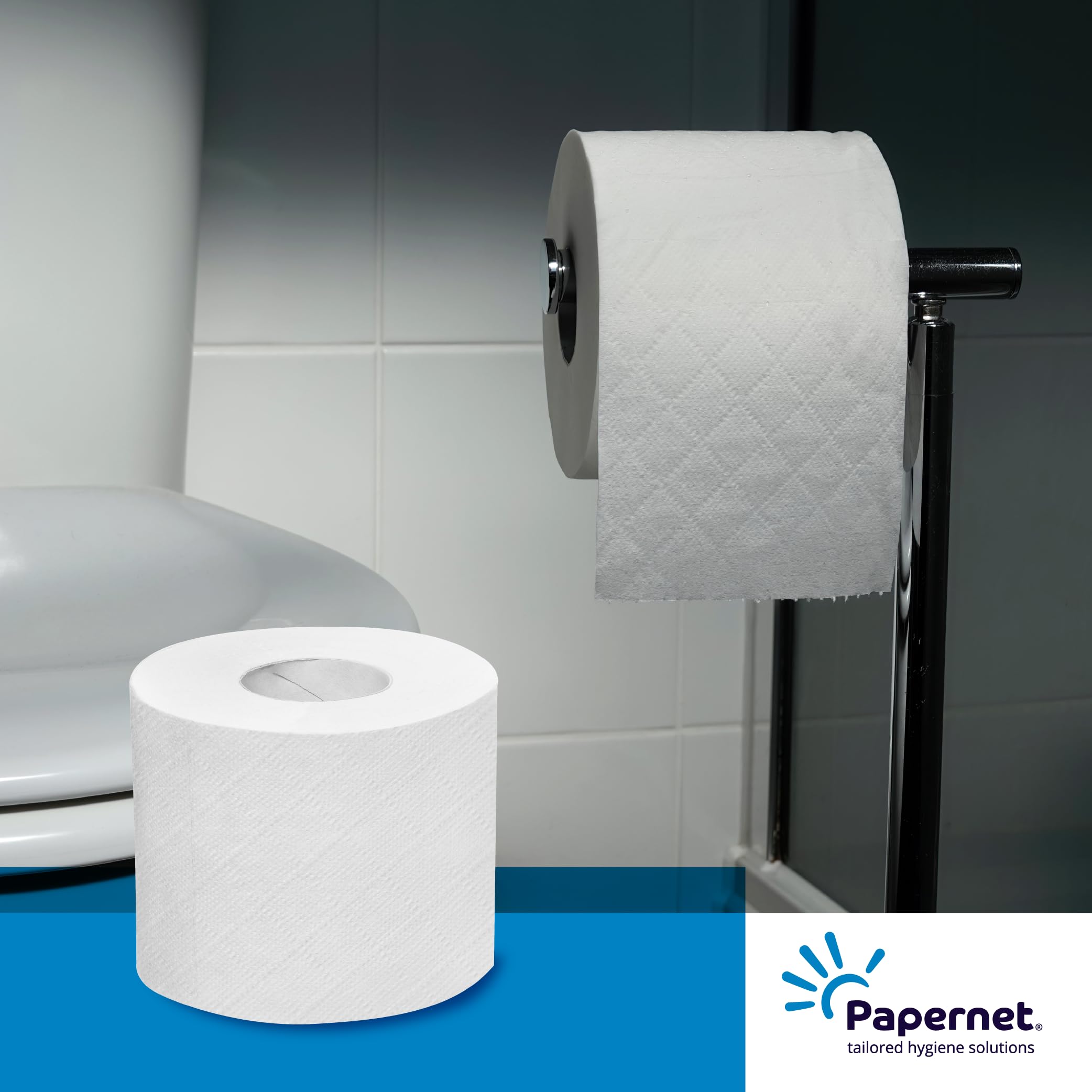Papernet Bio Tech 420503 - Carta Igienica 1 Confezione da 4 Rotoli in Carta Cellulosa Pura Lunghezza 23,1 m cadauno, Combatte naturalmente i batteri patogeni, 2 veli, 210 fogli