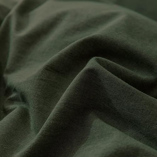 Miniatura 9 de TIPTOE BEAR Juego de funda de edredón tamaño King, 100% algodón lavado, 3 piezas, suave, cómodo, transpirable, elegante, ropa de cama, 1 funda de