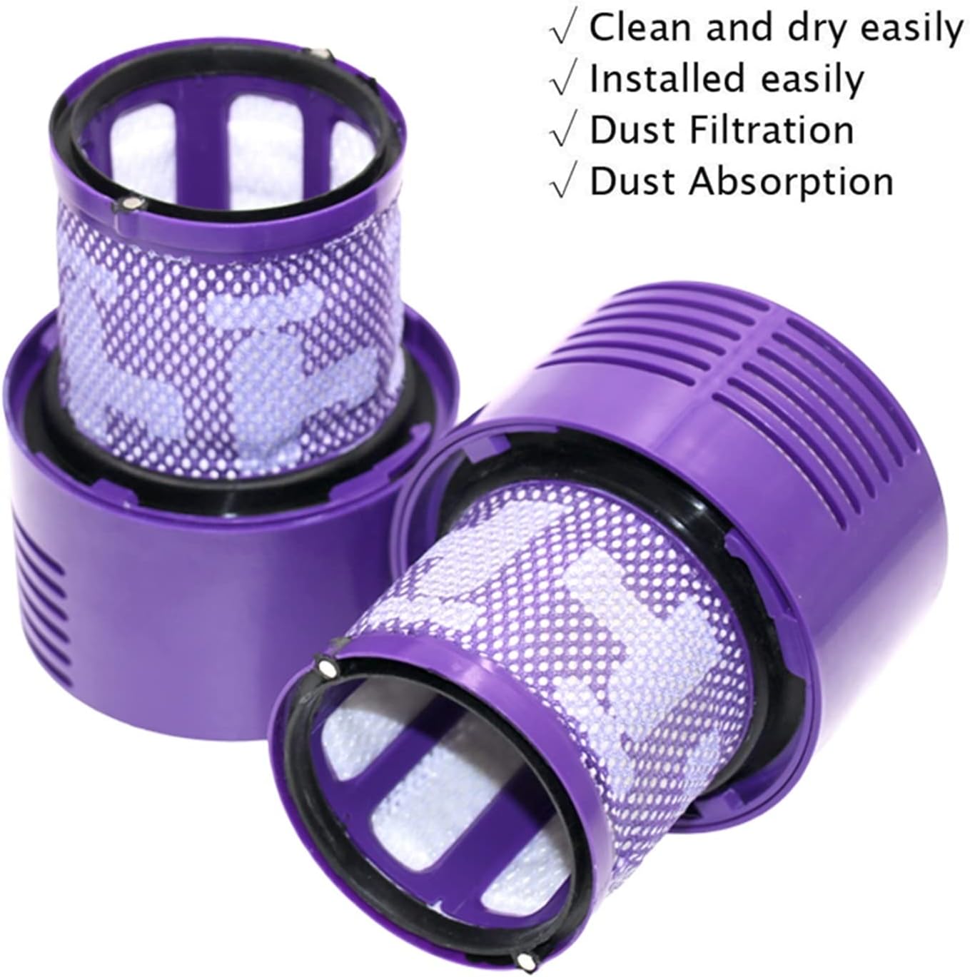 Compatible for Dyson，V10 Accessories,Compatible for Dyson，Filters SV12 Cyclone Cordless Vacuum Cleaner Washable Replacement Post-Filter Spare Parts(6pcs)