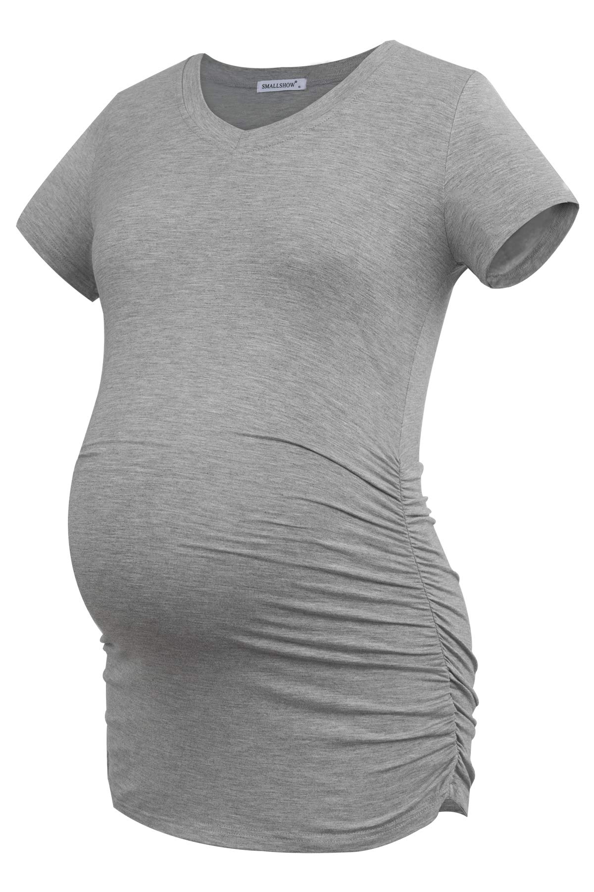 Smallshow - Maglietta da donna con scollo a V, per gravidanza - - L