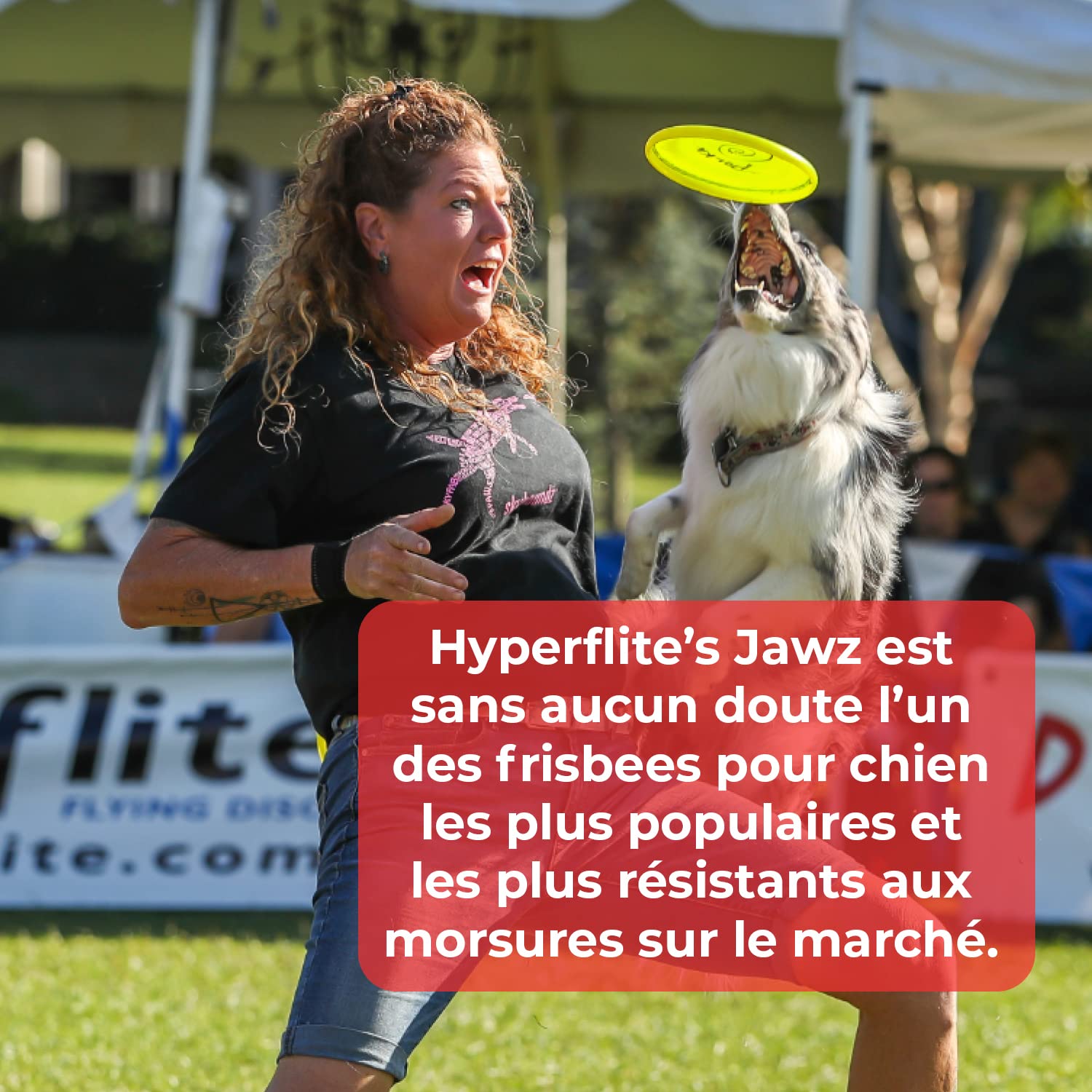 Hyperflite K10 Jawz Frisbee Chien à mâcher pour Discdogging - Jaune