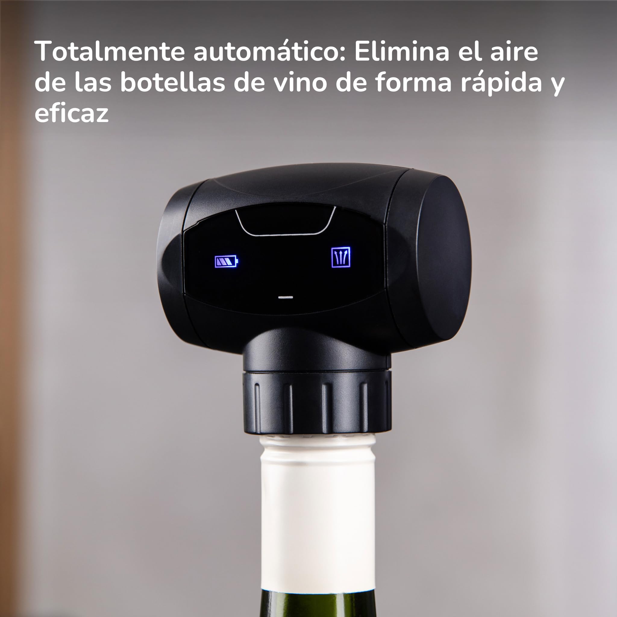 Sellador al vacío de aire para vino eléctrico Haier, conserva sabor y aroma auténticos, prolonga la vida útil de las botellas de vino abiertas hasta 7 días, regalo perfecta para los amantes del vino