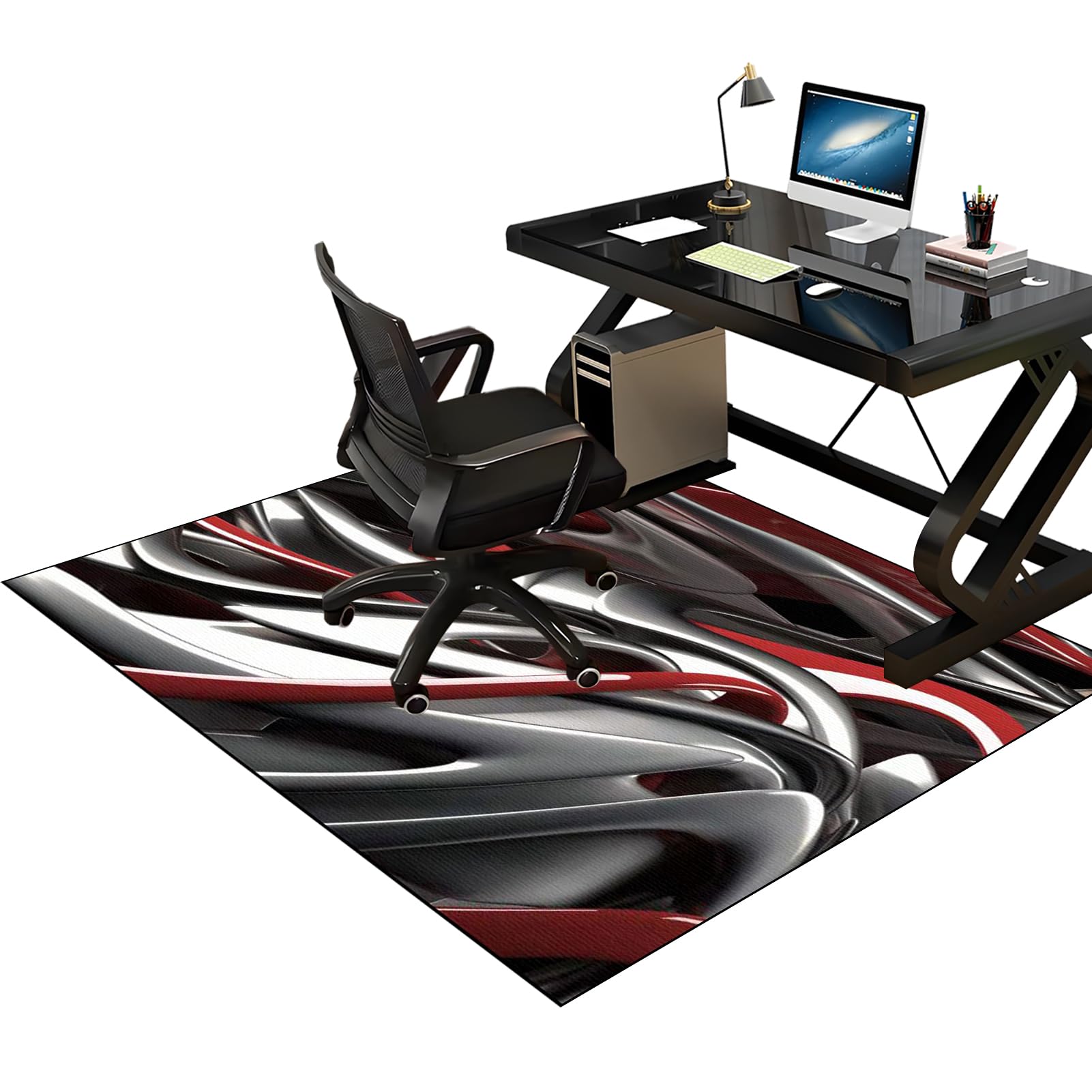 Tkuhknag Office Chair Mat for Carpet Floor - Desk Chair Mat for Carpet - Gaming Chair Mat Floor Protector for Rolling Chair - 130 x 160 cm Low/Medium Pile Carpet Protector Chair Mat for Easy Glide