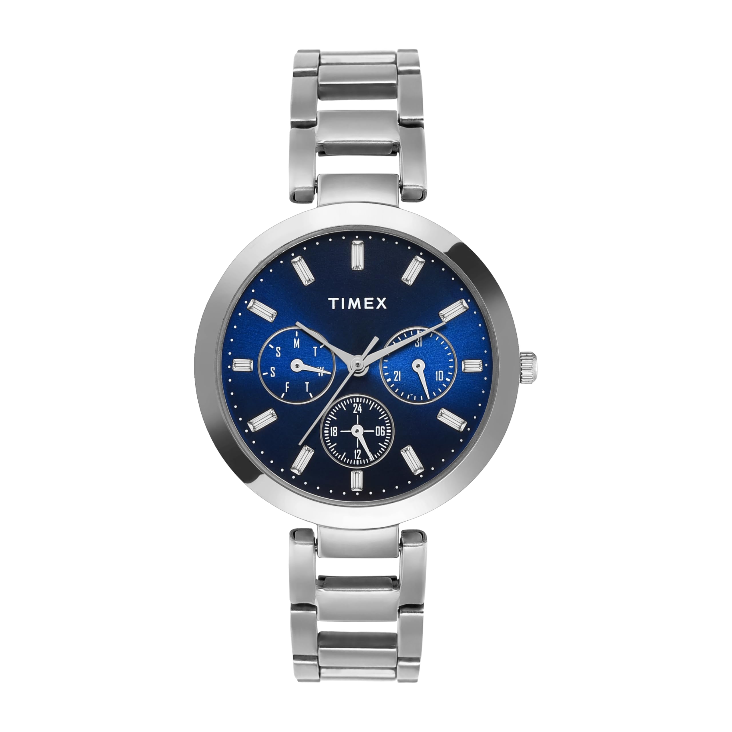 TIMEX Women Blue Round Multifunction Dial Watch- TW000X247 (B0CQRPNMWY) Amazon Price History, Amazon Price Tracker
