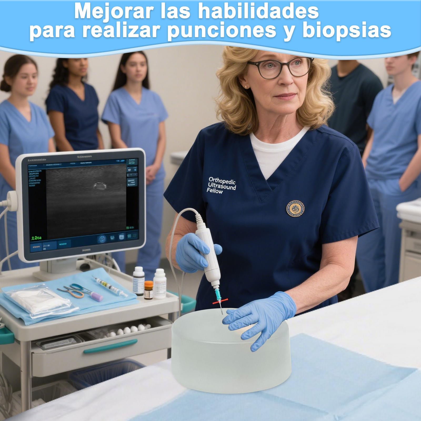 Modello per Addestramento alla Biopsia Ecoguidata di Tumori – Modello di Simulazione per Puntura di Masse e Fantoccio per Biopsia Tumorale per Pratica Medica ed Educazione.