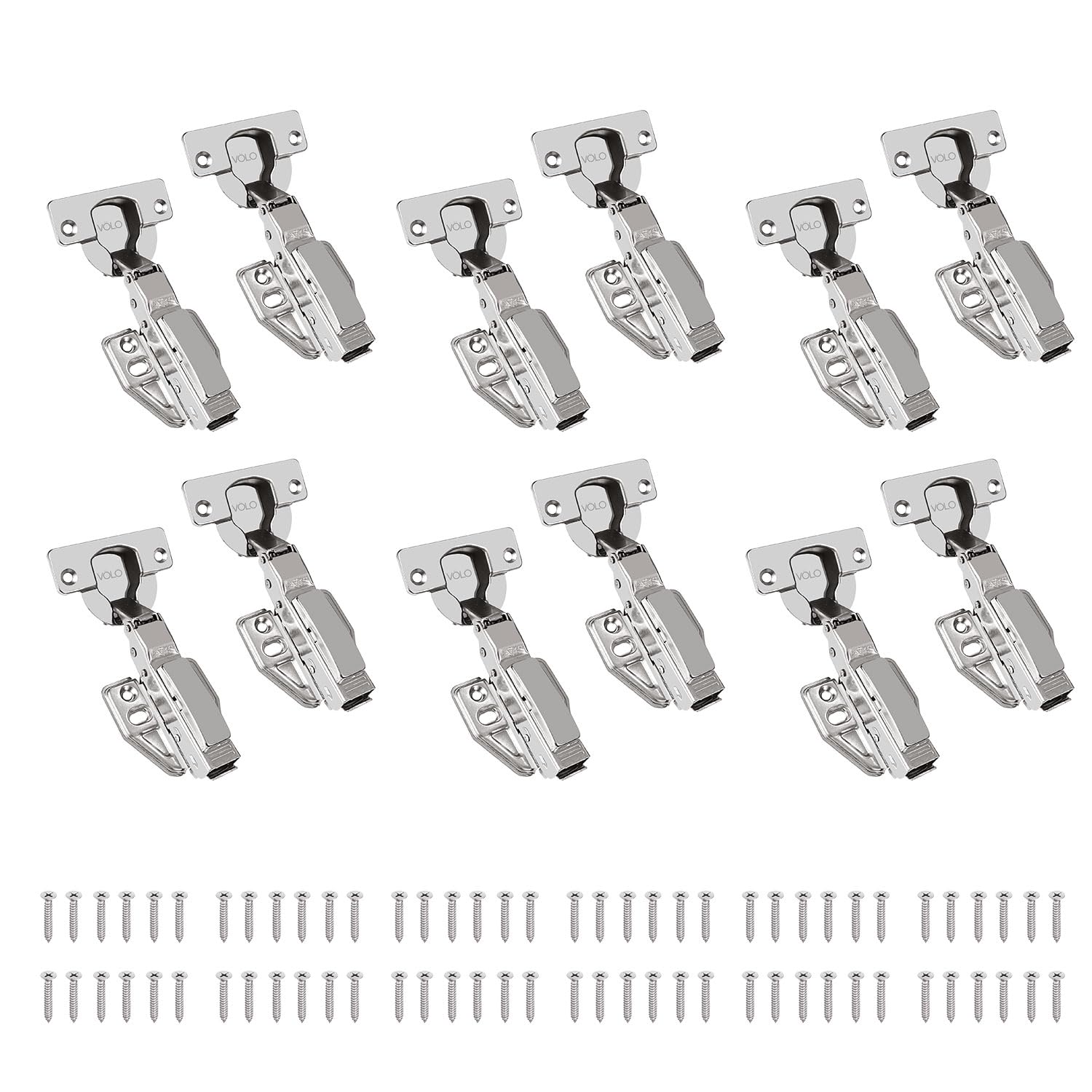 VOLO Soft Close Cabinet Hinges - Nickel Finish -16 VOLO Soft Close Cabinet Hinges - Nickel Finish -16