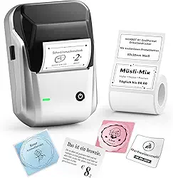 NIIMBOT Impressora comercial de etiquetas de grande formato B1, etiquetadora de adesivos, impressora de etiquetas portátil, prata