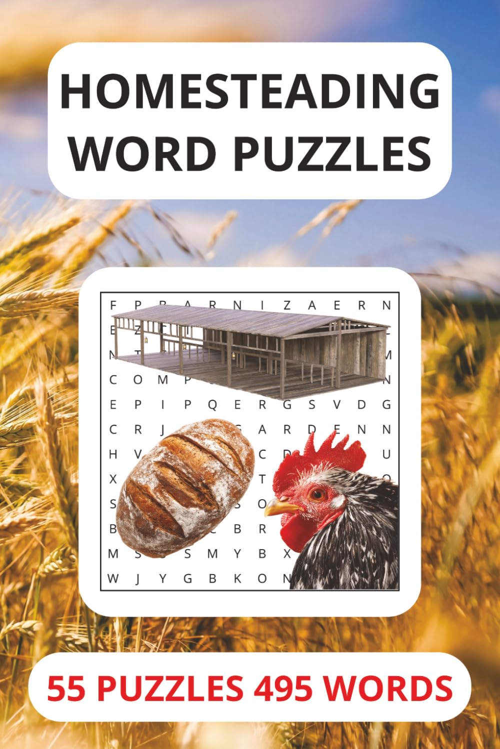 Homesteading Word Puzzles: Relaxing Word Searches & Brain Games for Homesteaders, Gardeners & Simple Living Lovers