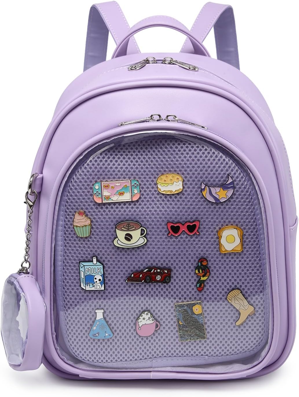 CHERRY SAUCE Kawaii Backpack PU Leather Ita Bag Aesthetic Cute Purse Pin Display