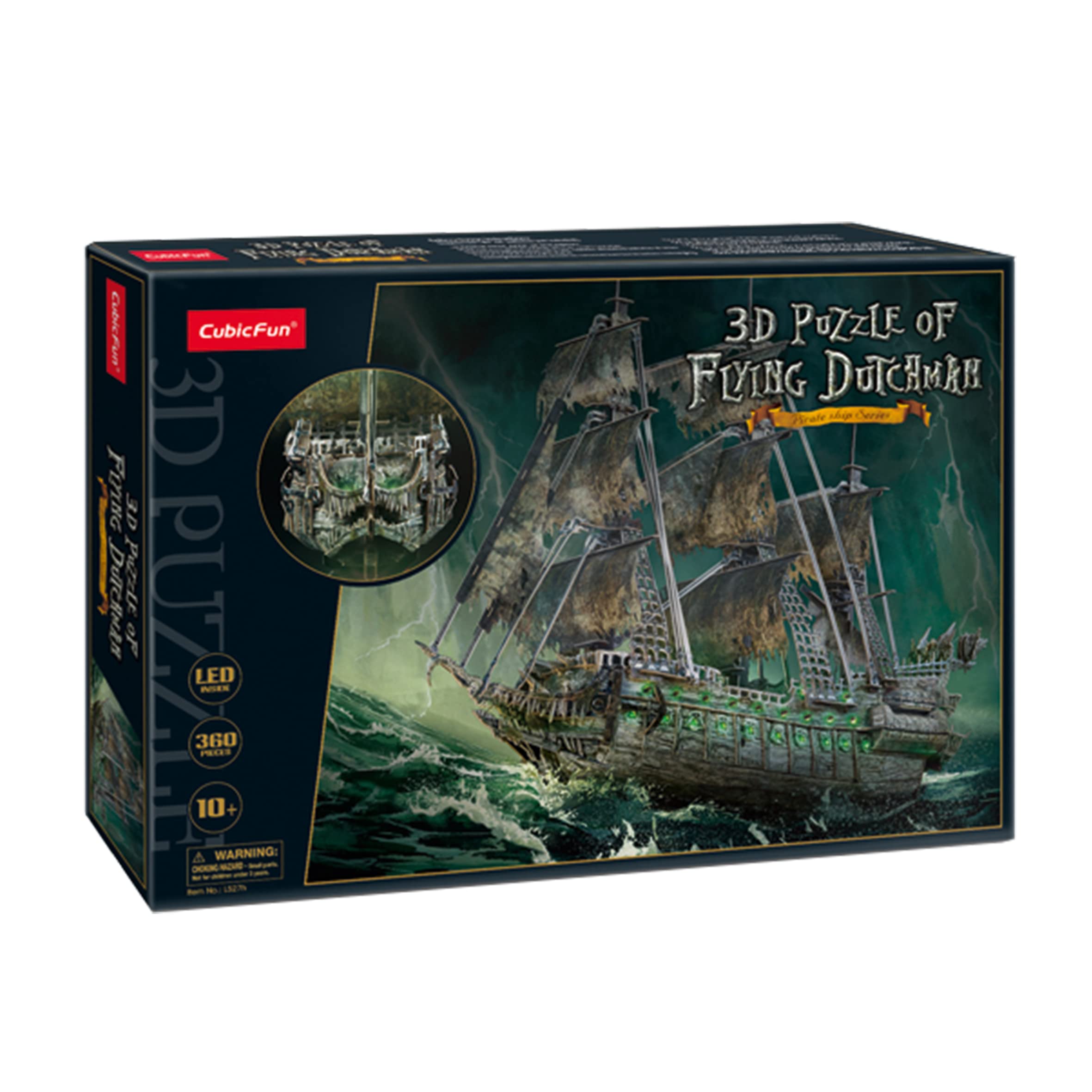 Party Town - Flying Dutchman | 3D Puzzle Kinder | 3 d Puzzle erwachsen | Schiff Deko | Modellbausatz Schiff | 360 Teile | Modellbausatz Erwachsene