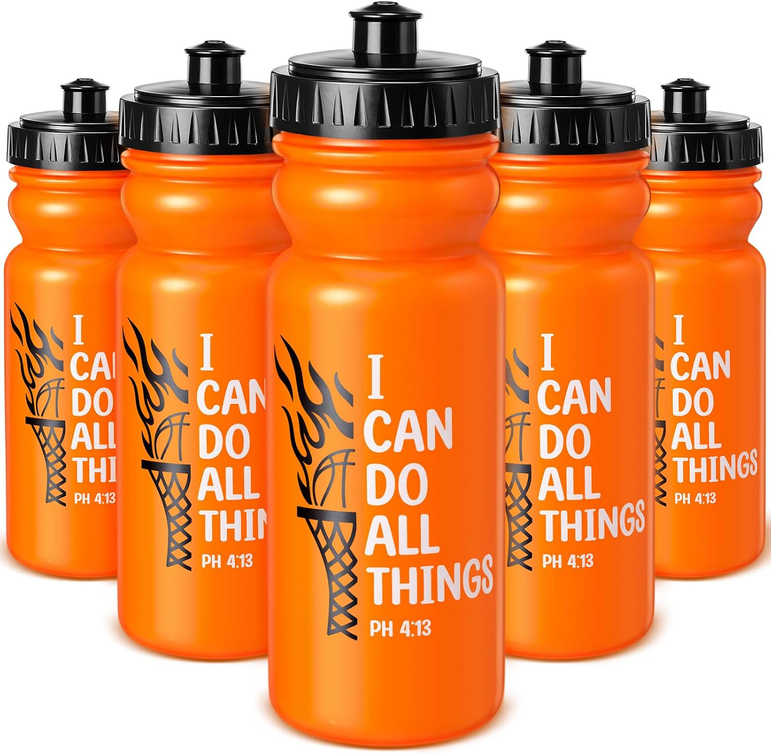 1 Pcs Soccer Water Bottle 20 oz Sports Soccer Water Bottle Plastic Leak Proof with Pull Top Lid for Sports Team Gifts Travel Gym Party Supplies