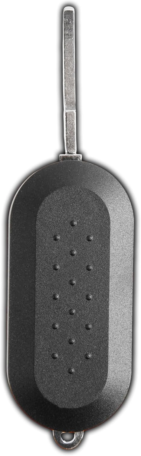 KeylessOption Keyless Entry Remote Car Key Fob Control 3-Button Replacement with Uncut Ignition Blade for 2015 2016 2017 2018 2019 Dodge Ram Promaster (RX2TRF198)