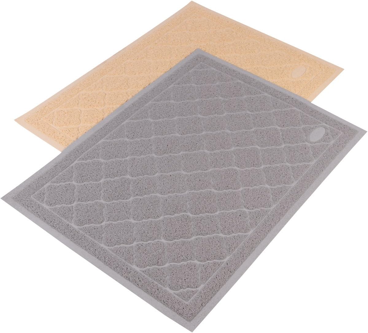 KOONIE Premium Cat Litter Mat, Litter Trapper, Non-Toxic, Non-Slip, Soft on Kitty Paws, Scatter Control, Durable and Easy to Clean, Jumbo Size (47" x 35"), Gray