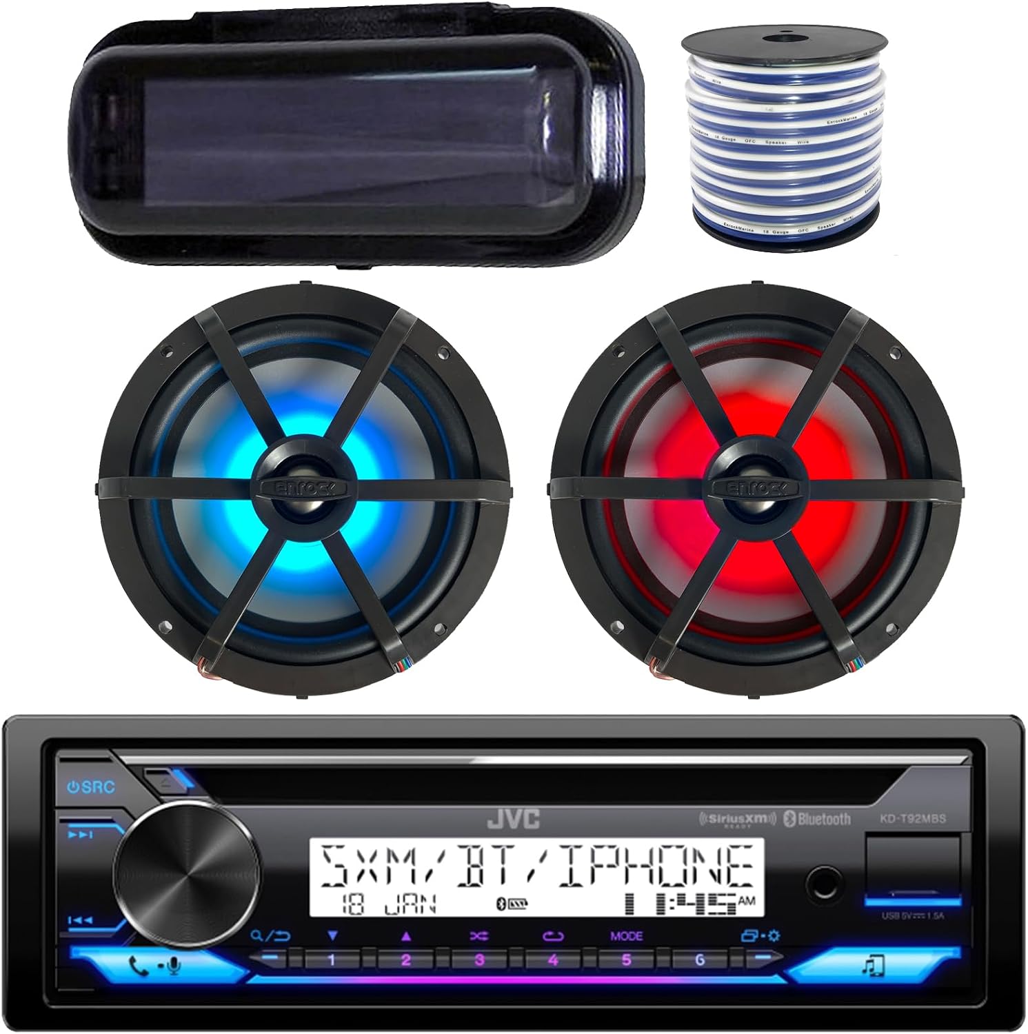 Radio Bluetooth Marino JVC con Combo de Altavoces miniatura 1